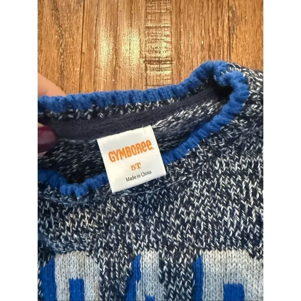 Gymboree ROAR knit graphic crewneck sweater 5t